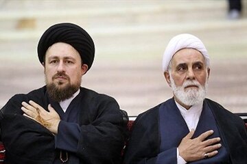 سیدحسن خمینی: حضور به موقع فرمانده کل قوا و انتصاب فرمانده‌ها بود در همبستگی ملی بسیار مؤثر بود/ در جنگ اخیر کروبی من از تهران بیرون نمی‌روم